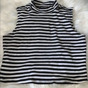 Black and white striped top